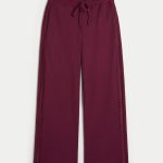 Gilly Hicks Waffle Lace Straight Pants - mulberry