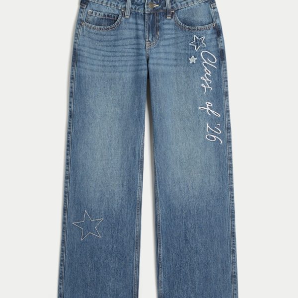 Low-Rise Camo Baggy Jeans - medium