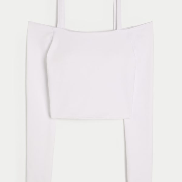 Gilly Hicks Active Recharge Off-the-Shoulder Top - white