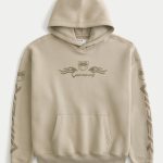 Boxy Dodge Viper Graphic Hoodie - light brown