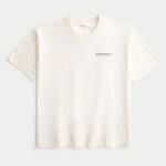 Boxy Heavyweight Logo Crew T-Shirt - white