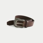 Leather Belt - dark brown