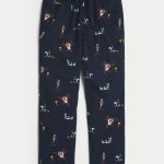 24/7 Straight Pajama Pants - navy print