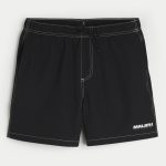 Mid-Thigh Volley Swim Trunks - black