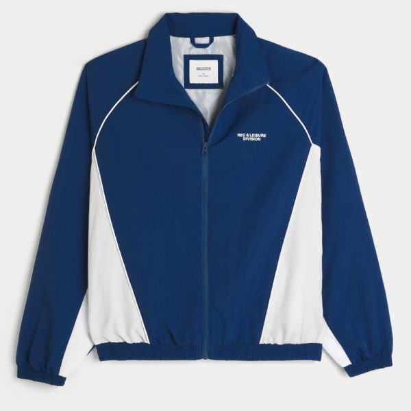 Rec & Leisure Division Graphic Windbreaker Jacket - med blue dd
