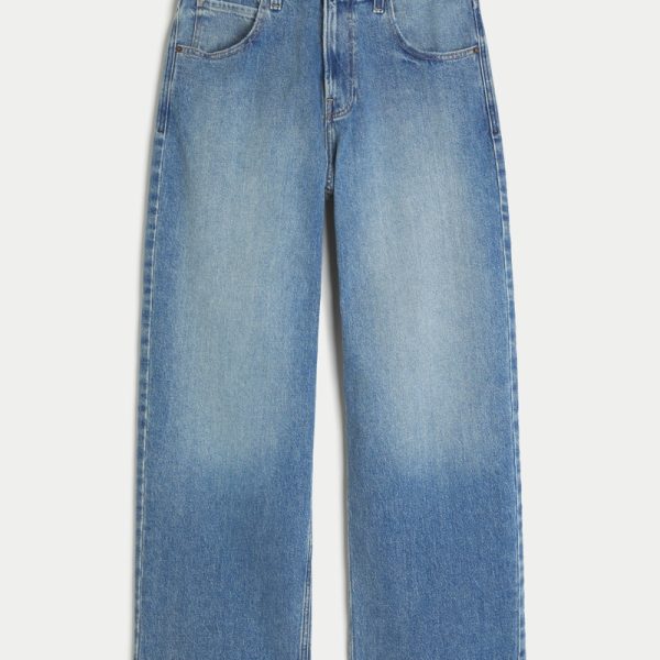 Medium Wash Super Baggy Jeans - medium wash