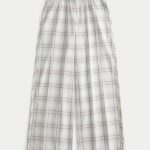 Baggy Flannel Pants - taupe plaid