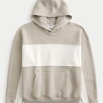 Boxy Hoodie - dark cream and cream