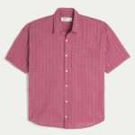 Baggy Short-Sleeve Shirt - red check