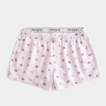Flannel Boxer Shorts - pink plaid pattern