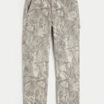 Olive Loose Jeans - tan camo