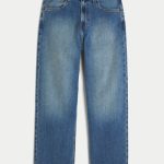 Dark Wash Baggy Painter Jeans - dark