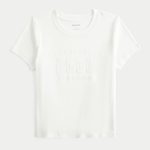 Logo Graphic Baby Tee - white