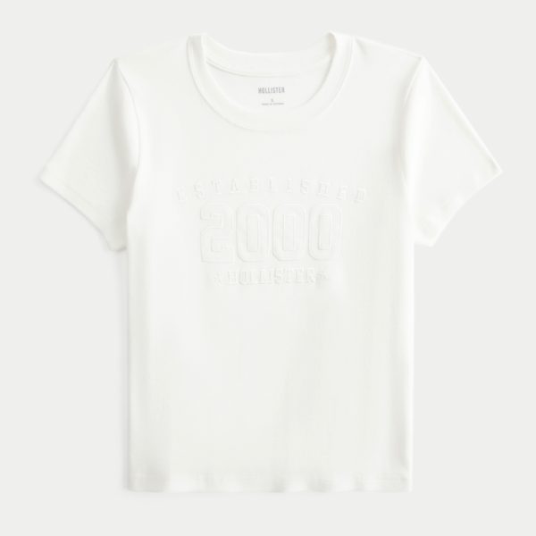 Logo Graphic Baby Tee - white