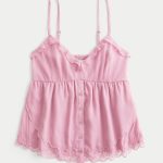 Easy Chiffon Babydoll Top - rose