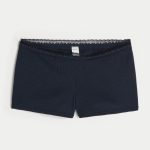 Gilly Hicks Waffle Lace Shortie Shorts - navy blue