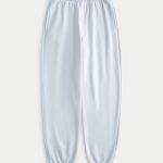 Hollister Feel Good Fleece Dad Joggers - light blue