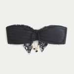 Reversible Bandeau Bikini Top - black