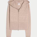Gilly Hicks Zip-Up Sweater Hoodie - heather oatmeal