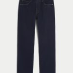 Medium Wash Straight Jeans - dark