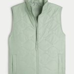 Onion-Quilted Puffer Vest - light sage