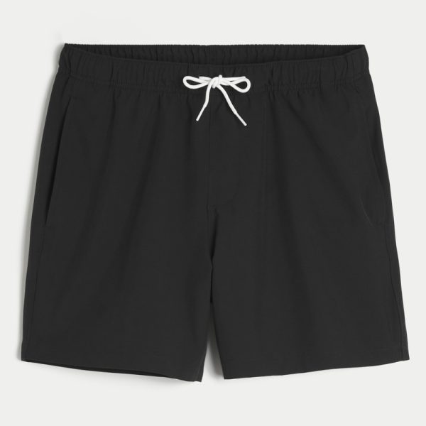 Mid-Thigh Volley Swim Trunks - black