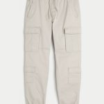 Relaxed Cargo Joggers - cream