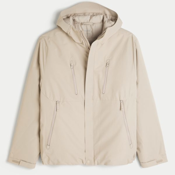 Hooded Shell Jacket - tan