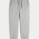 Relaxed Fleece Logo Joggers - gray