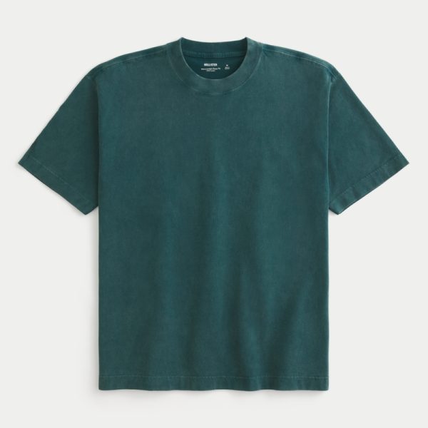 Heavyweight Boxy Crew T-Shirt - washed pine green
