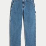 Dark Wash Baggy Painter Jeans - medium wash dd