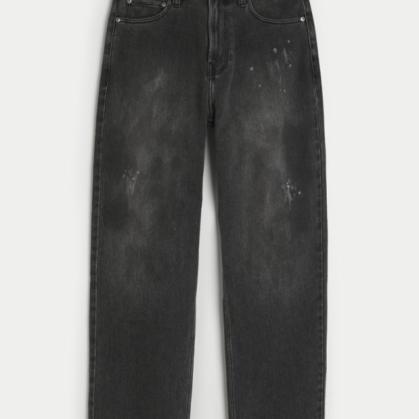 Dark Wash Baggy Painter Jeans - washed black