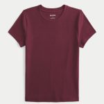 Camo Crew Baby Tee - mulberry