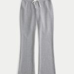 2001 Graphic Boot Sweatpants - heather grey