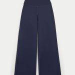 Gilly Hicks Active Recharge Wide-Leg Pants - navy