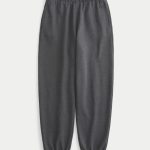 Hollister Feel Good Fleece Dad Joggers - dark heather grey
