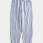 Hollister Feel Good Fleece Dad Joggers - dusty blue