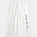 Senior Graphic Baggy Sweatpants - cloud white