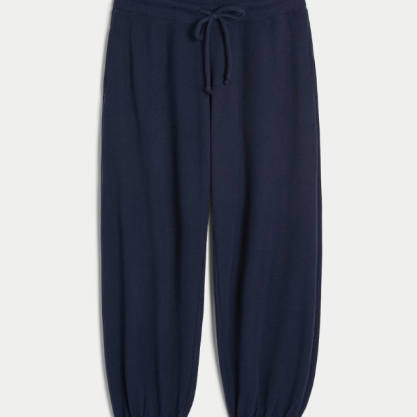 Gilly Hicks Relaxed Waffle Joggers - navy