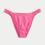 Double Strap Cheeky Bikini Bottom - raspberry
