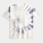 Boxy Heavyweight Washed Crew T-Shirt - white tie-dye