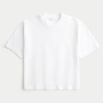 Boxy Heavyweight Crop Crew T-Shirt - white