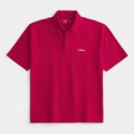 Relaxed Logo Polo - crimson