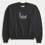 Garfield Graphic Crew Sweatshirt - faded black