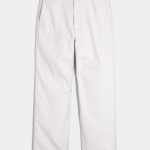 Linen-Blend Flex-Waist Baggy Pants - cream