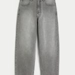 Washed Black Skater Baggy Jeans - washed gray