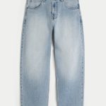 Washed Black Skater Baggy Jeans - light
