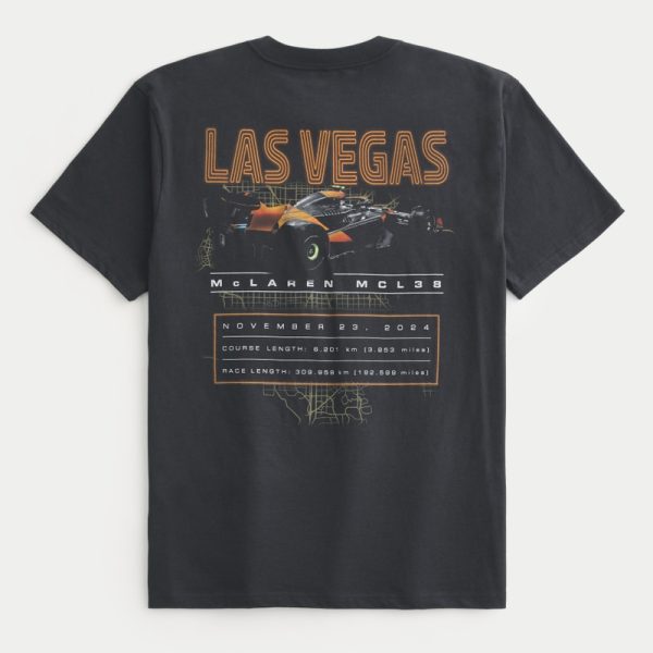 Boxy McLaren Graphic Tee - washed black