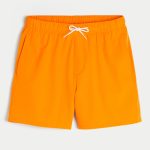Mid-Thigh Volley Swim Trunks - bright orange