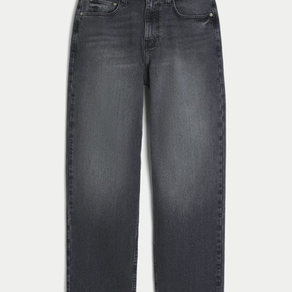 Light Wash Baggy Jeans - washed black